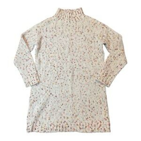 LOFT Dresses & Skirts - NWOT Loft Multicolor Boucle Mock Neck Sweater Dress Size Medium